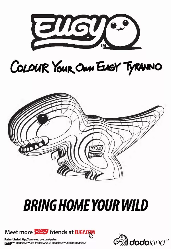 Colouring Sheet Eugy Tyranno